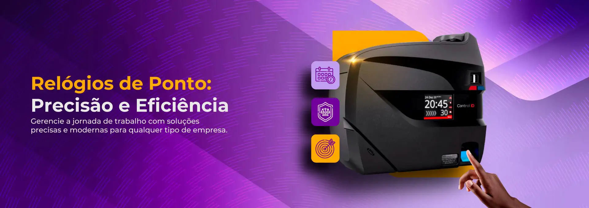 Adeltec relogio de ponto banner